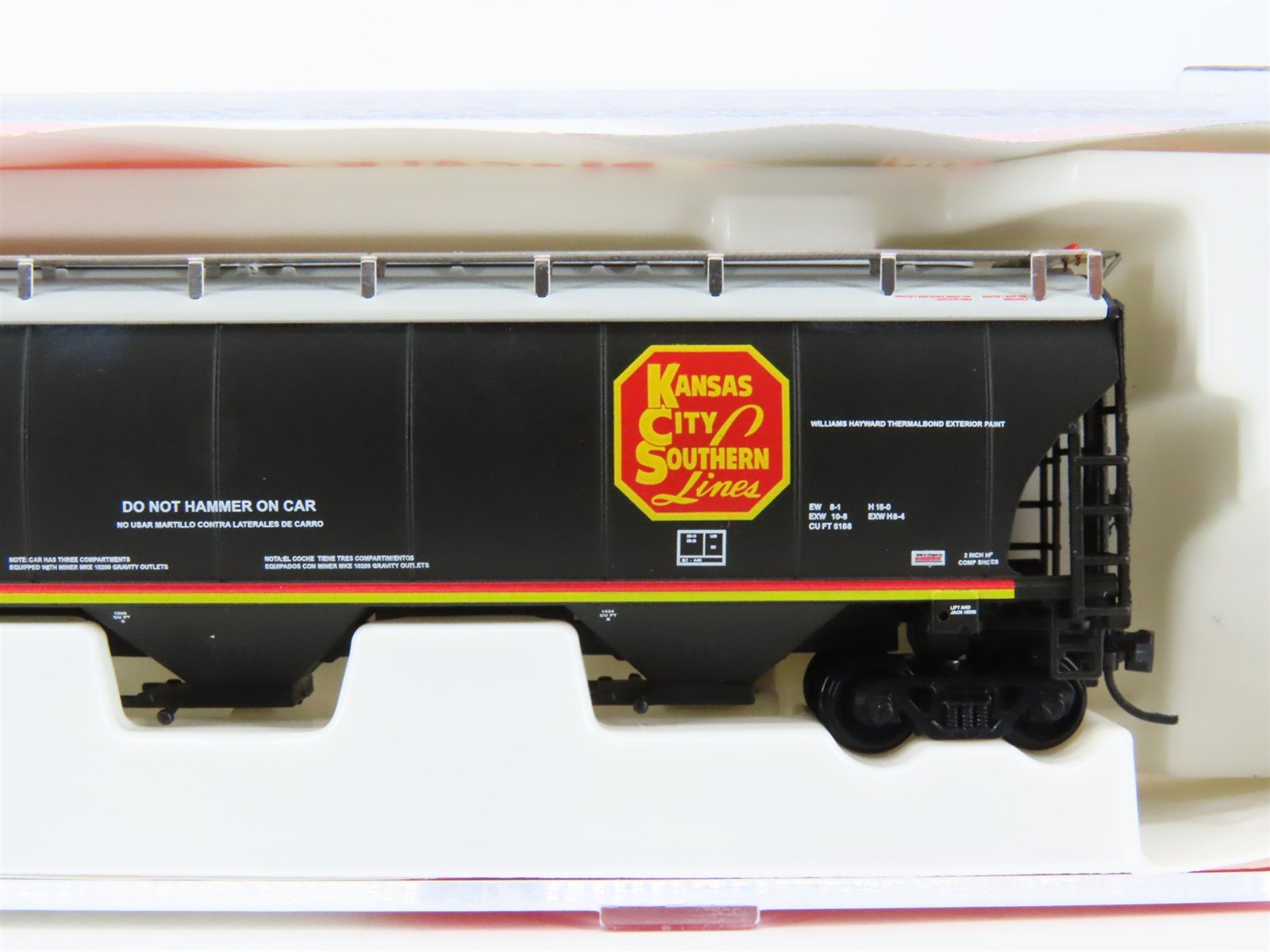N InterMountain 67237-09 KCS Kansas City Southern 3-Bay Covered Hopper #287247