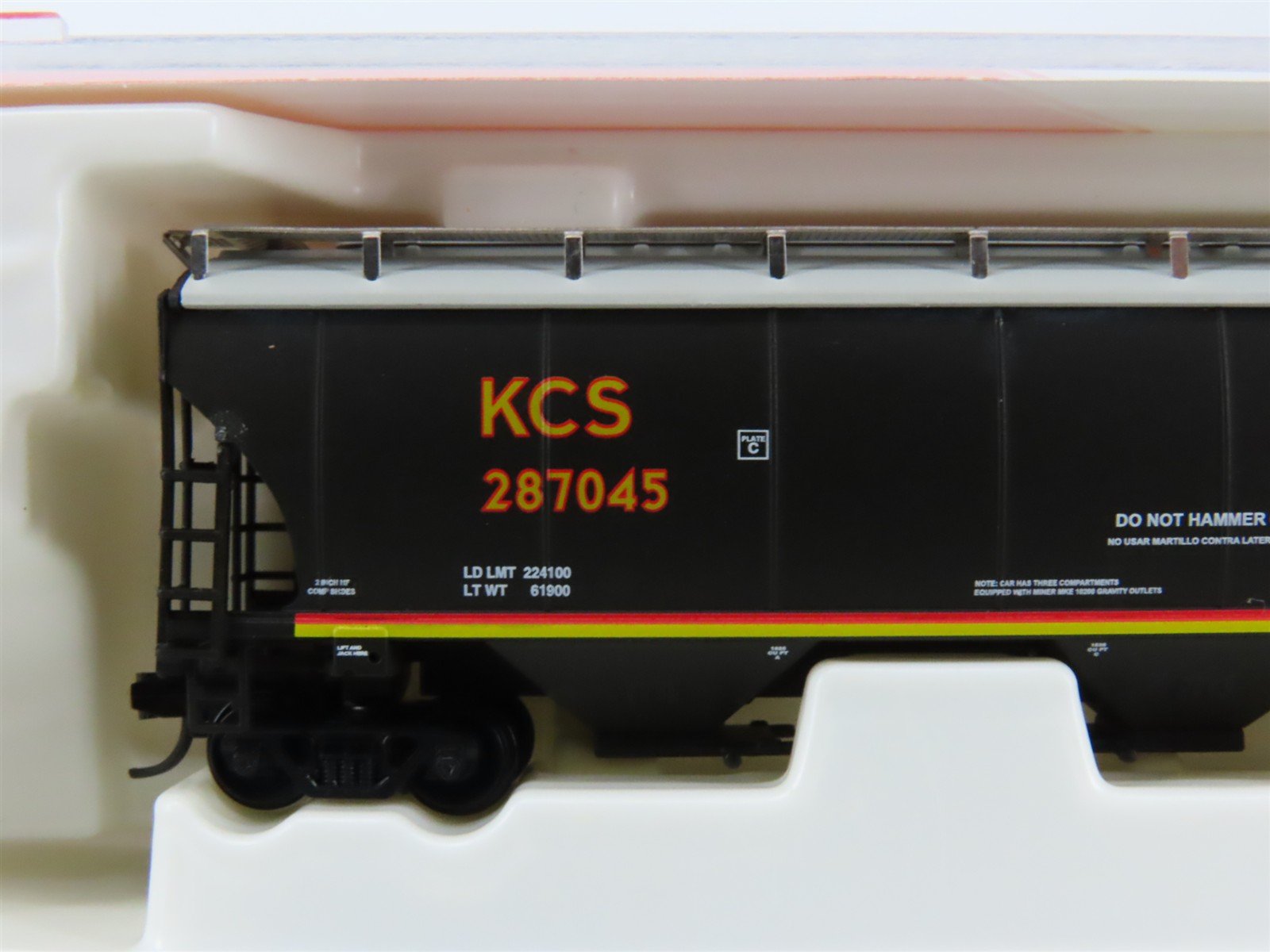 N InterMountain 67237-06 KCS Kansas City Southern 3-Bay Covered Hopper #287045