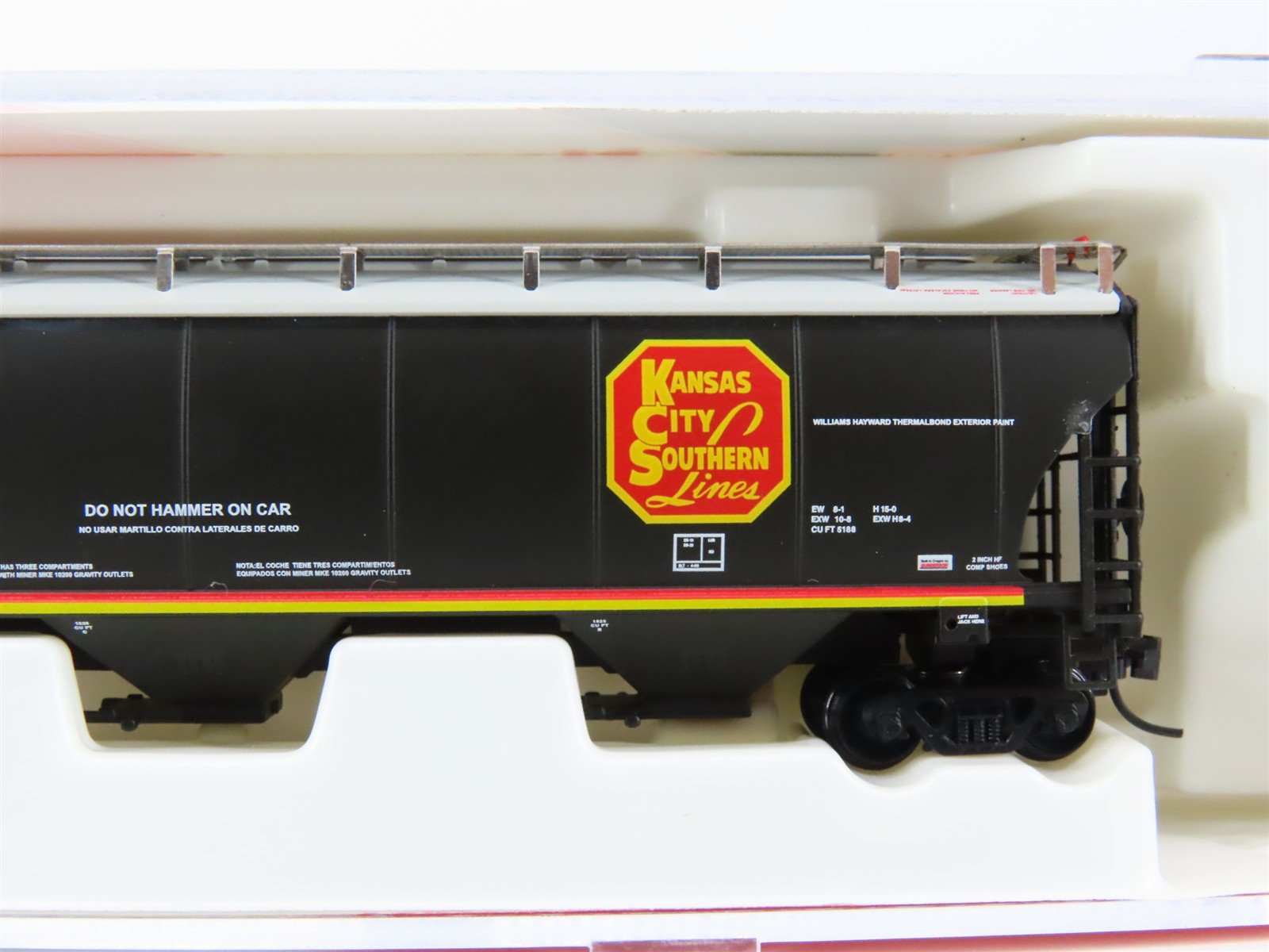 N InterMountain 67237-06 KCS Kansas City Southern 3-Bay Covered Hopper #287045