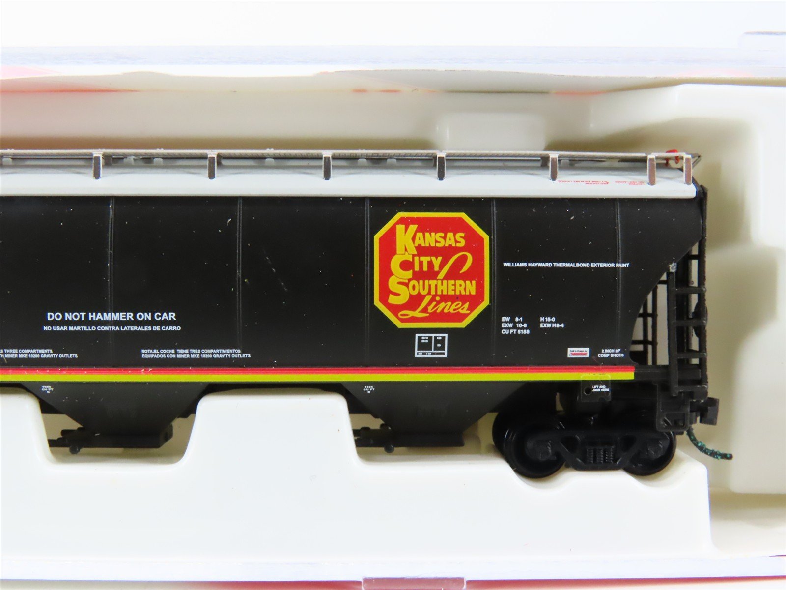 N InterMountain 67237-07 KCS Kansas City Southern 3-Bay Covered Hopper #287050