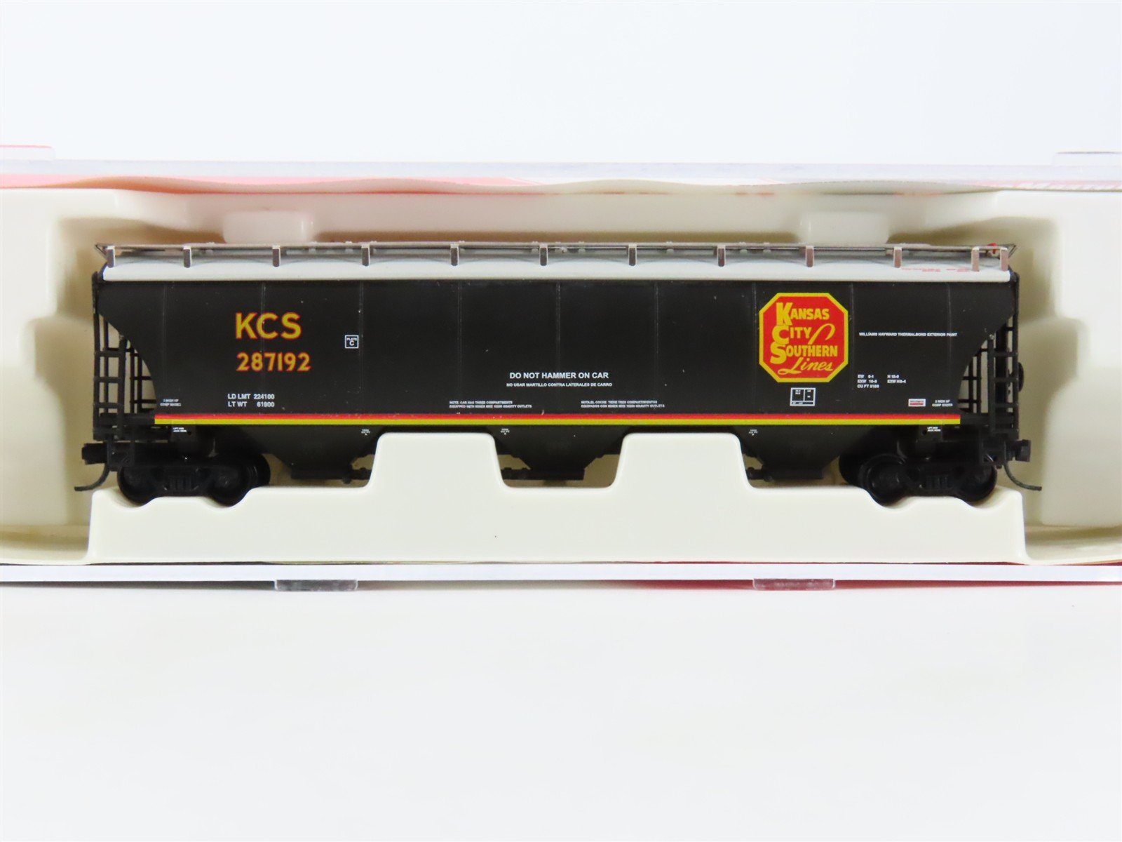 N InterMountain 67237-08 KCS Kansas City Southern 3-Bay Covered Hopper #287192