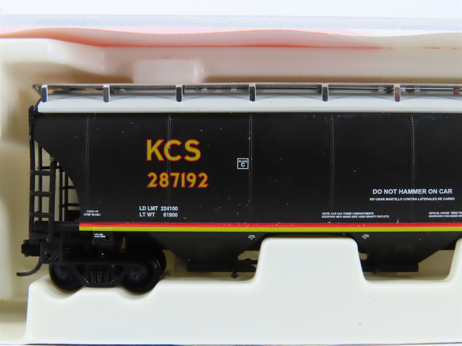 N InterMountain 67237-08 KCS Kansas City Southern 3-Bay Covered Hopper #287192