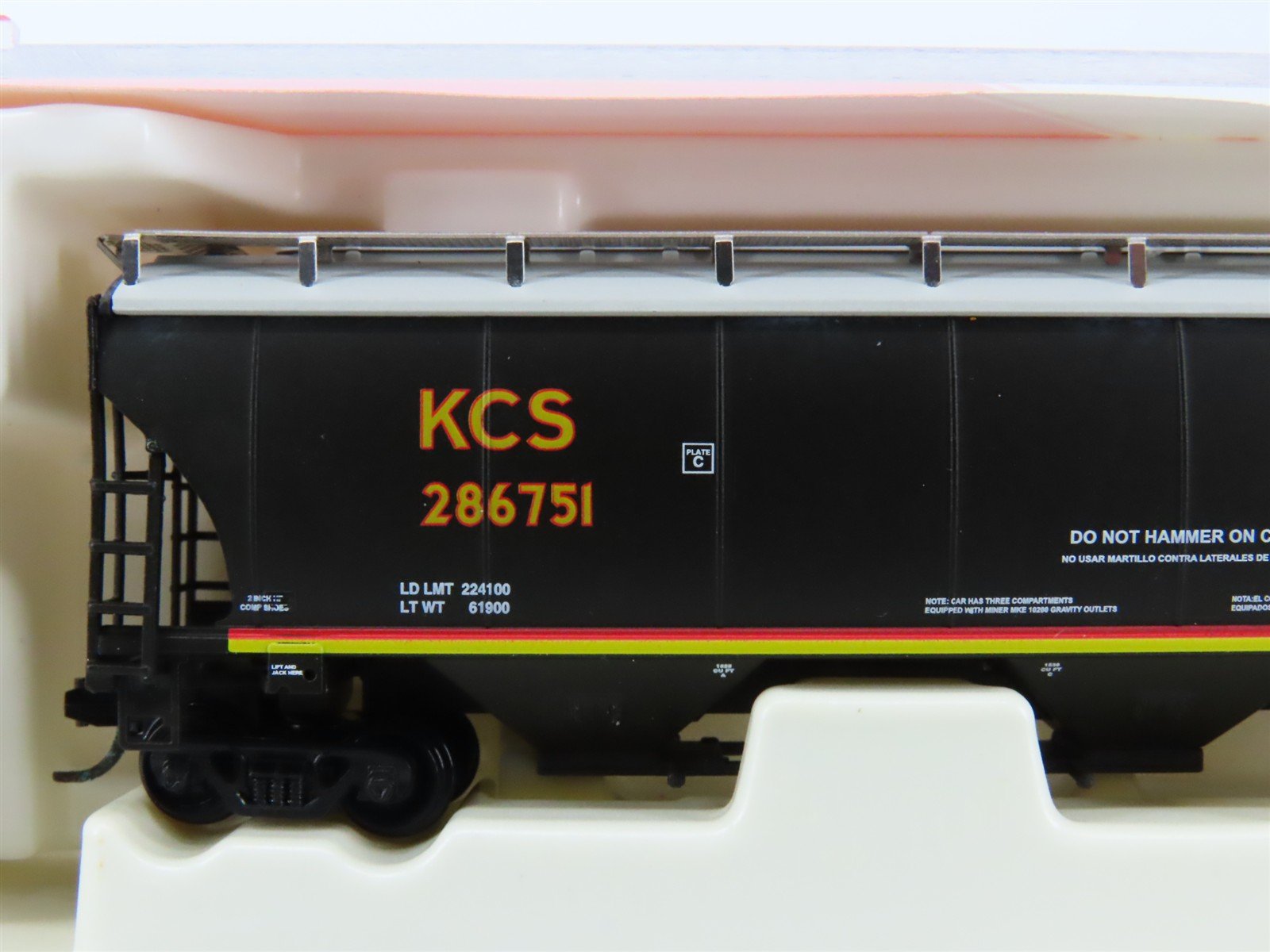 N InterMountain 67237-01 KCS Kansas City Southern 3-Bay Covered Hopper #286751
