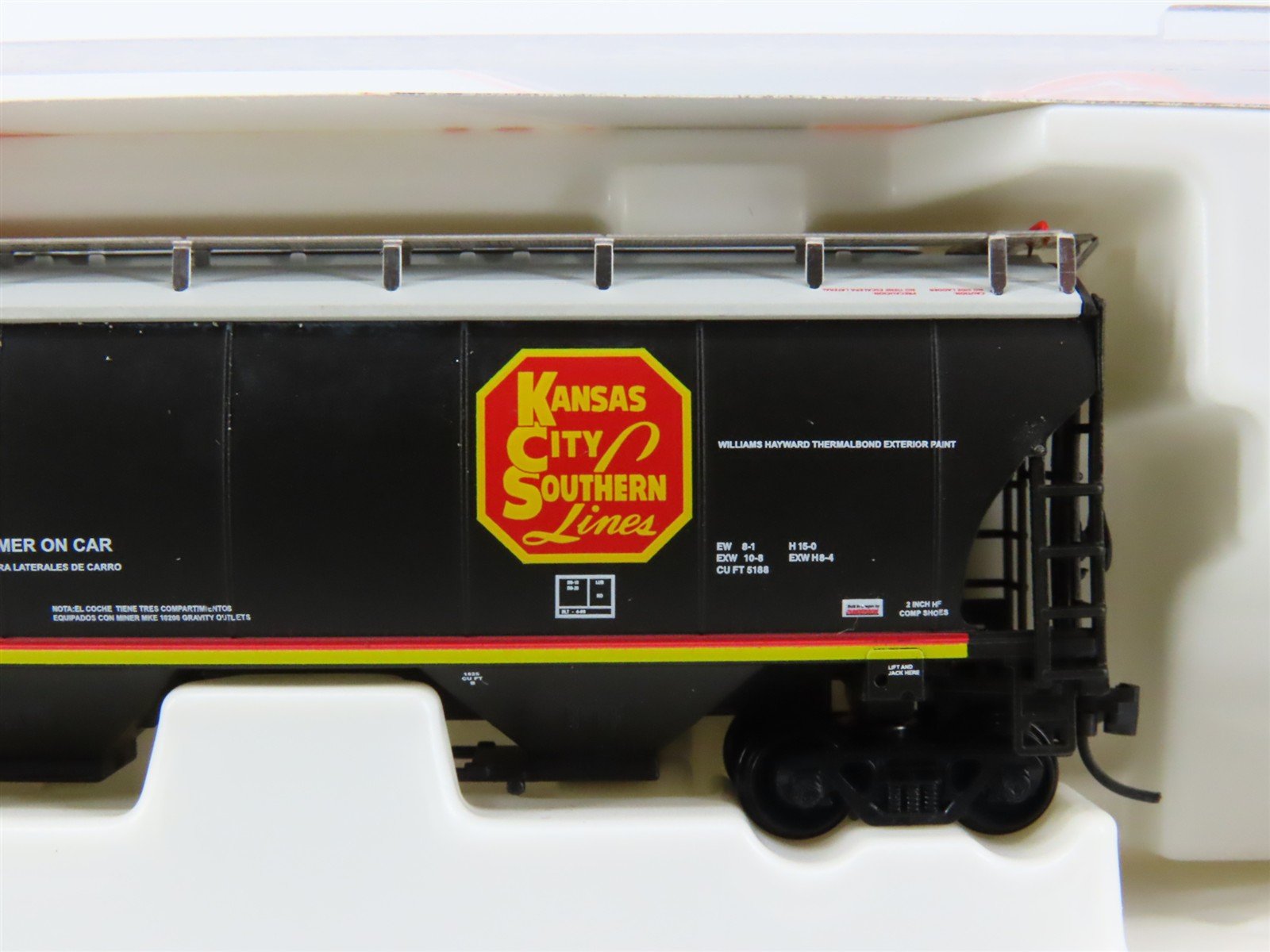 N InterMountain 67237-11 KCS Kansas City Southern 3-Bay Covered Hopper #287309