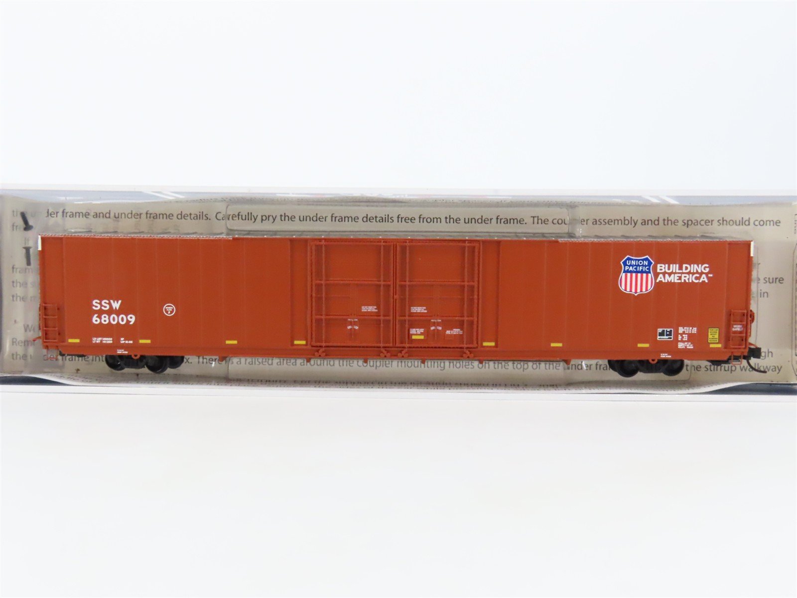 N Scale Trainworx 2907-08 SSW Union Pacific 86' Auto Parts Box Car #68009