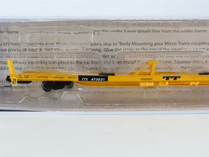 N Scale Trainworx 28545-01 TTX Trailer Train 85' Flat Car #473021