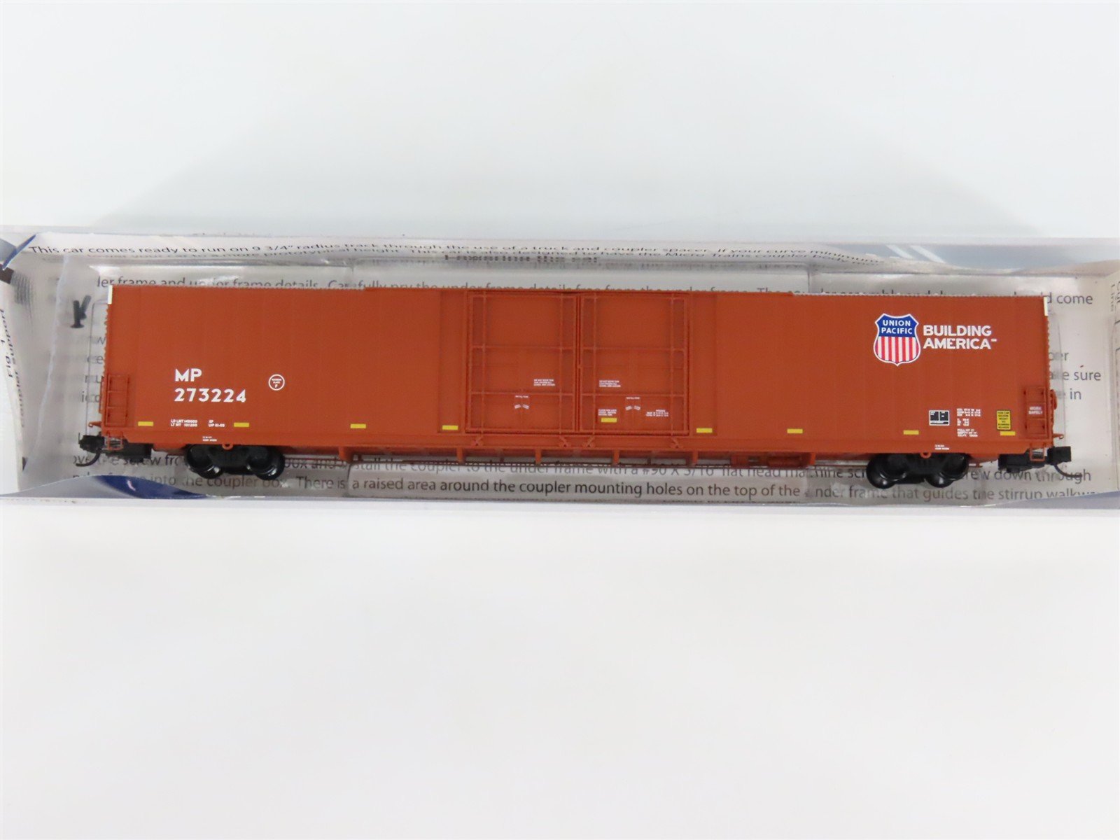 N Scale Trainworx 2907-06 MP UP Union Pacific 86' Auto Parts Box Car #273224