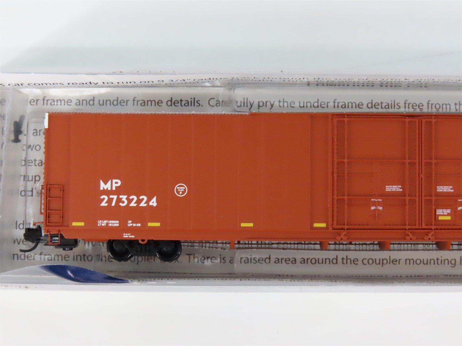 N Scale Trainworx 2907-06 MP UP Union Pacific 86' Auto Parts Box Car #273224