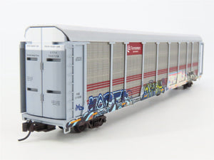 N Micro-Trains MTL 11144290 ETTX Ferromex 89' Tri-Level Auto Rack w/ Graffiti
