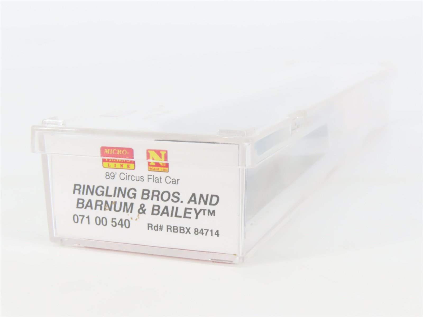 N Scale Micro-Trains MTL 07100540 RBBX Ringling Bros. 89' Circus Flat Car #84714