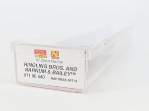 N Scale Micro-Trains MTL 07100540 RBBX Ringling Bros. 89' Circus Flat Car #84714