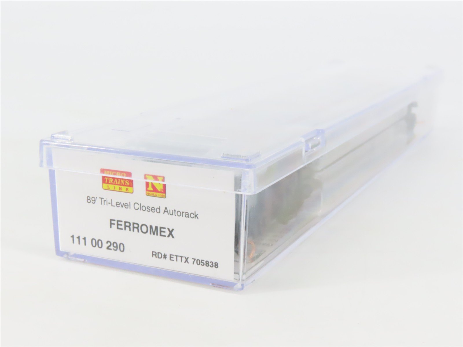 N Micro-Trains MTL 11100290 ETTX Ferromex 89' Tri-Level Closed Auto Rack #705838