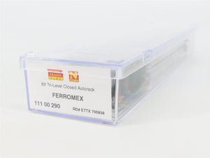 N Scale Micro-Trains MTL 11100290 ETTX Ferromex 89' Tri-Level Auto Rack #705838