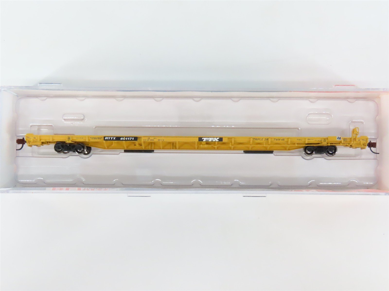 N Scale BLMA Models 13002 RTTX TTX ACF F89-J 89' Flat Car #601171