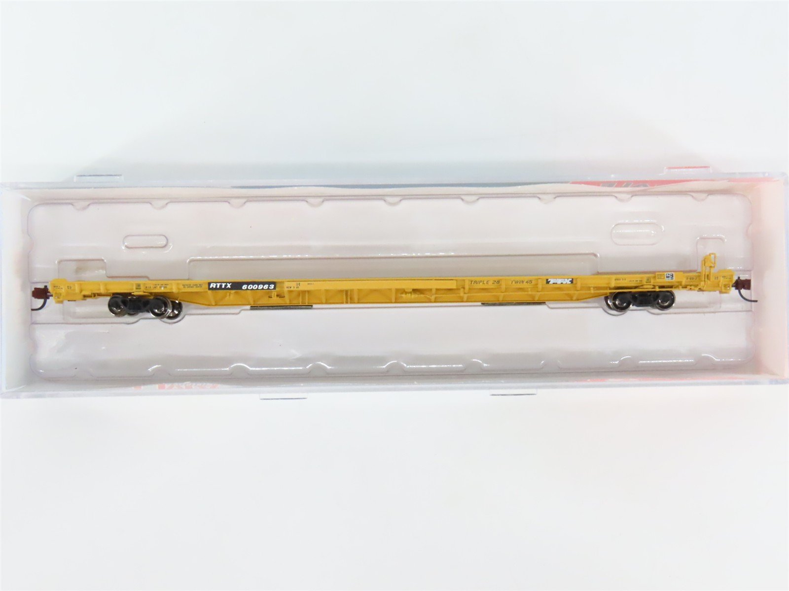 N Scale BLMA Models 13001 RTTX TTX ACF F89-J 89' Flat Car #600963