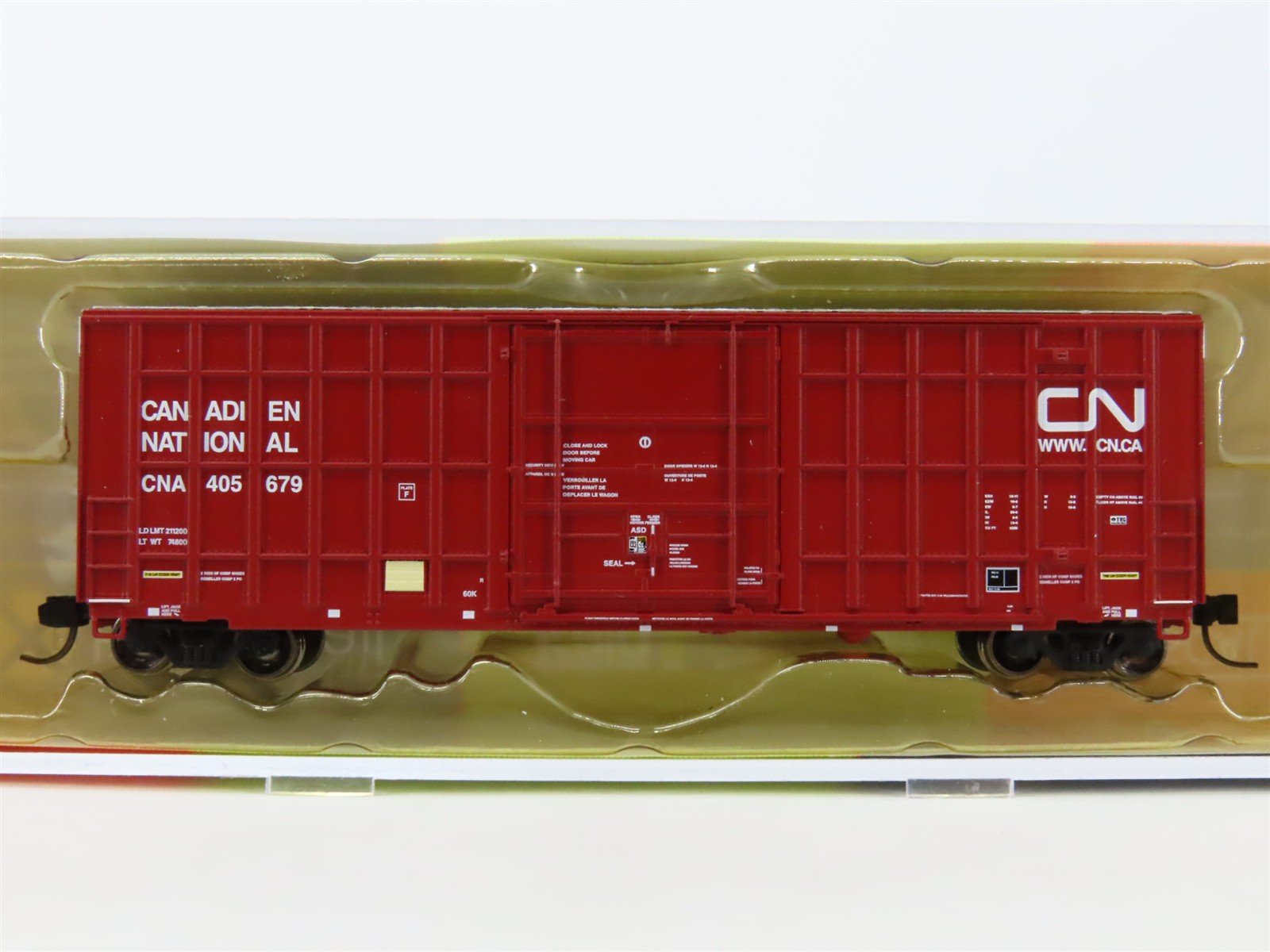 N Scale ExactRail Trainlife EN-50702-5 CNA Canadian National Box Car #405679
