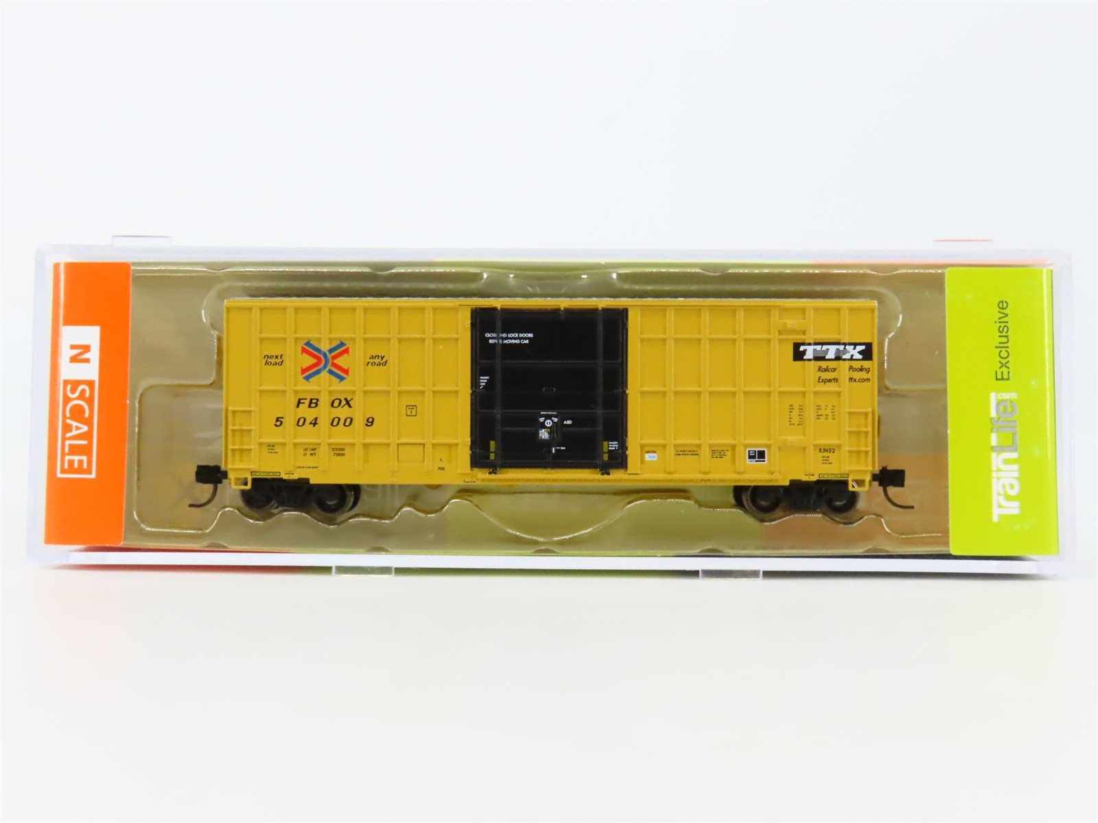 N Scale ExactRail TrainLife EN-50711-1 FBOX TTX Trinity 6275 Box Car #504009