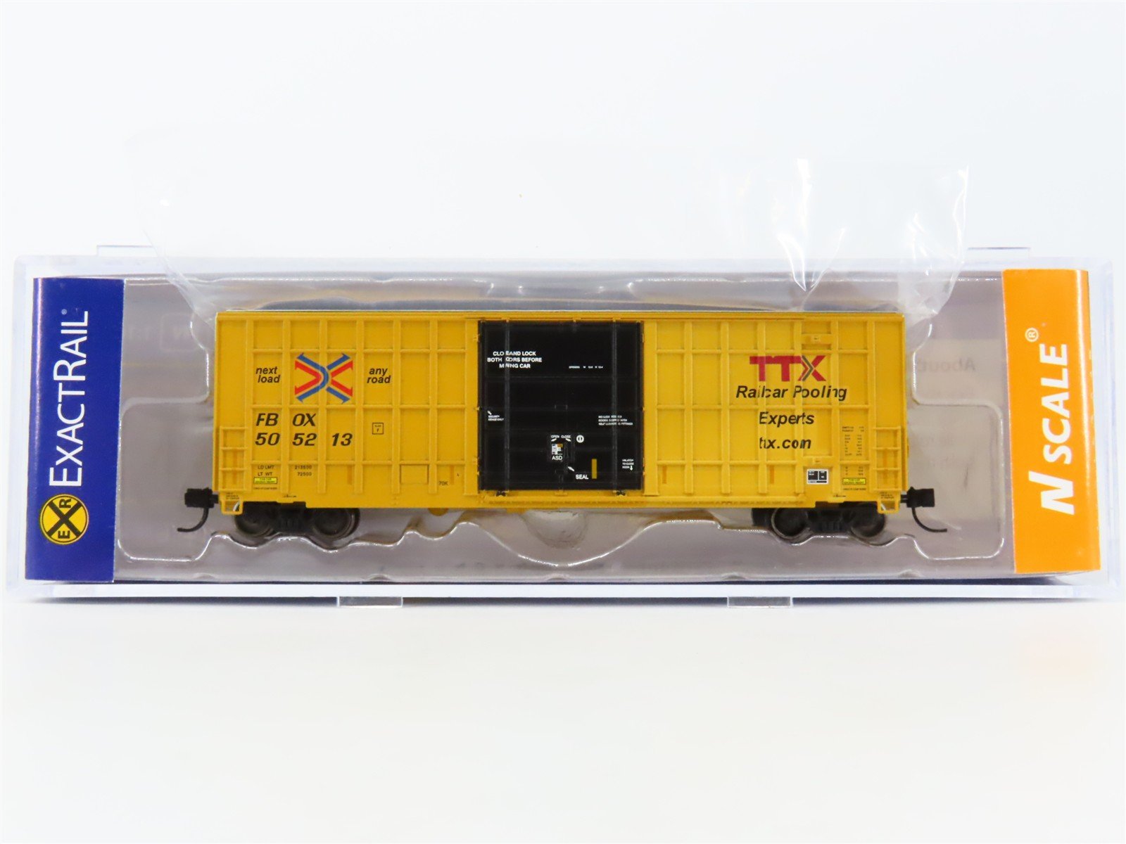 N Scale ExactRail EN-50709-1 FBOX TTX Trinity 6275 Box Car #505213