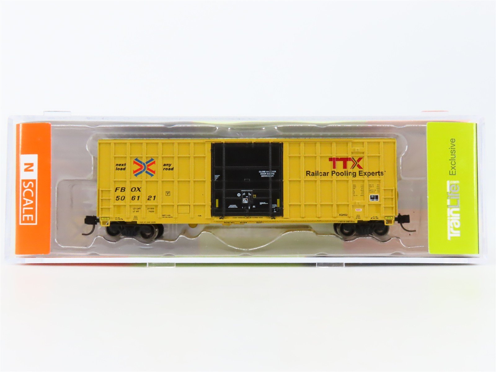 N Scale ExactRail TrainLife EN-50712-1 FBOX TTX Trinity 6275 Box Car #506121
