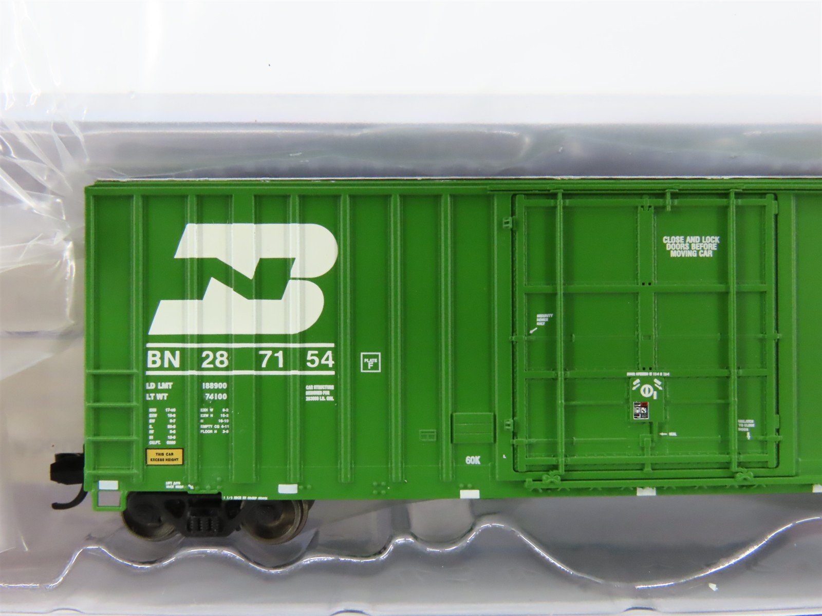 N Scale ExactRail EN-51001-4 BN Burlington Northern Hy-Cube Box Car #287154