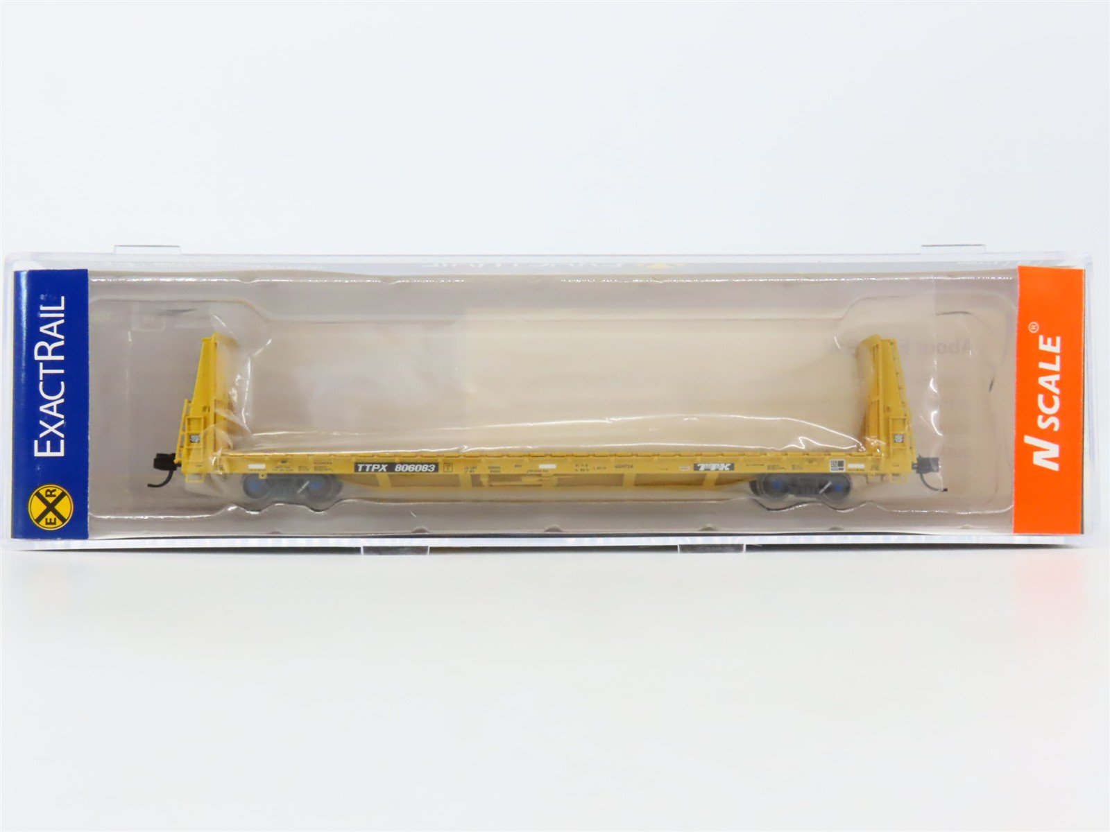 N Scale ExactRail EN-51601-9 TTPX TTX Trenton Works Bulkhead Flat Car #806083