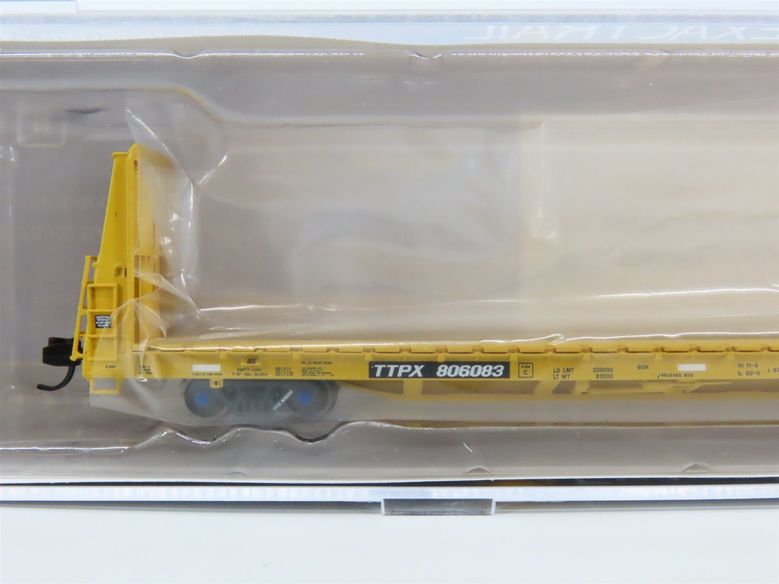 N Scale ExactRail EN-51601-9 TTPX TTX Trenton Works Bulkhead Flat Car #806083