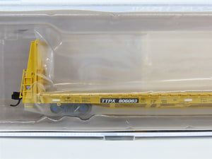 N Scale ExactRail EN-51601-9 TTPX TTX Trenton Works Bulkhead Flat Car #806083