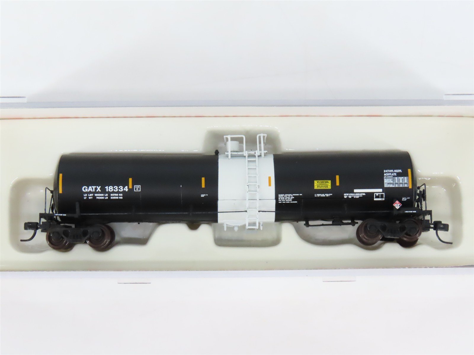 N Scale Atlas Master Line 50002751 GATX Trinity 25,500 Gallon Tank Car #18334