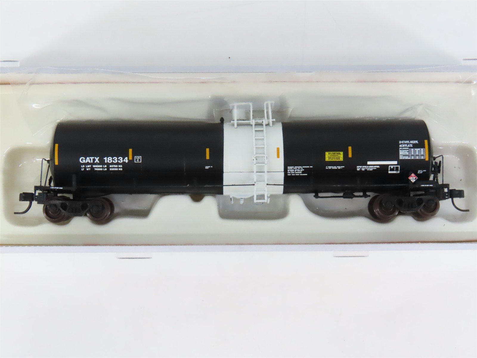 N Scale Atlas Master Line 50002751 GATX Trinity 25,500 Gallon Tank Car #18334