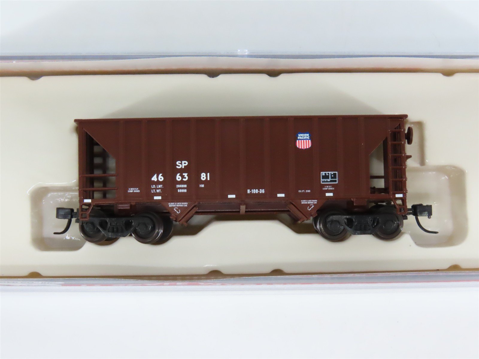 N Scale Atlas Master Line 50004551 SP Union Pacific 2-Bay Open Hopper #466381