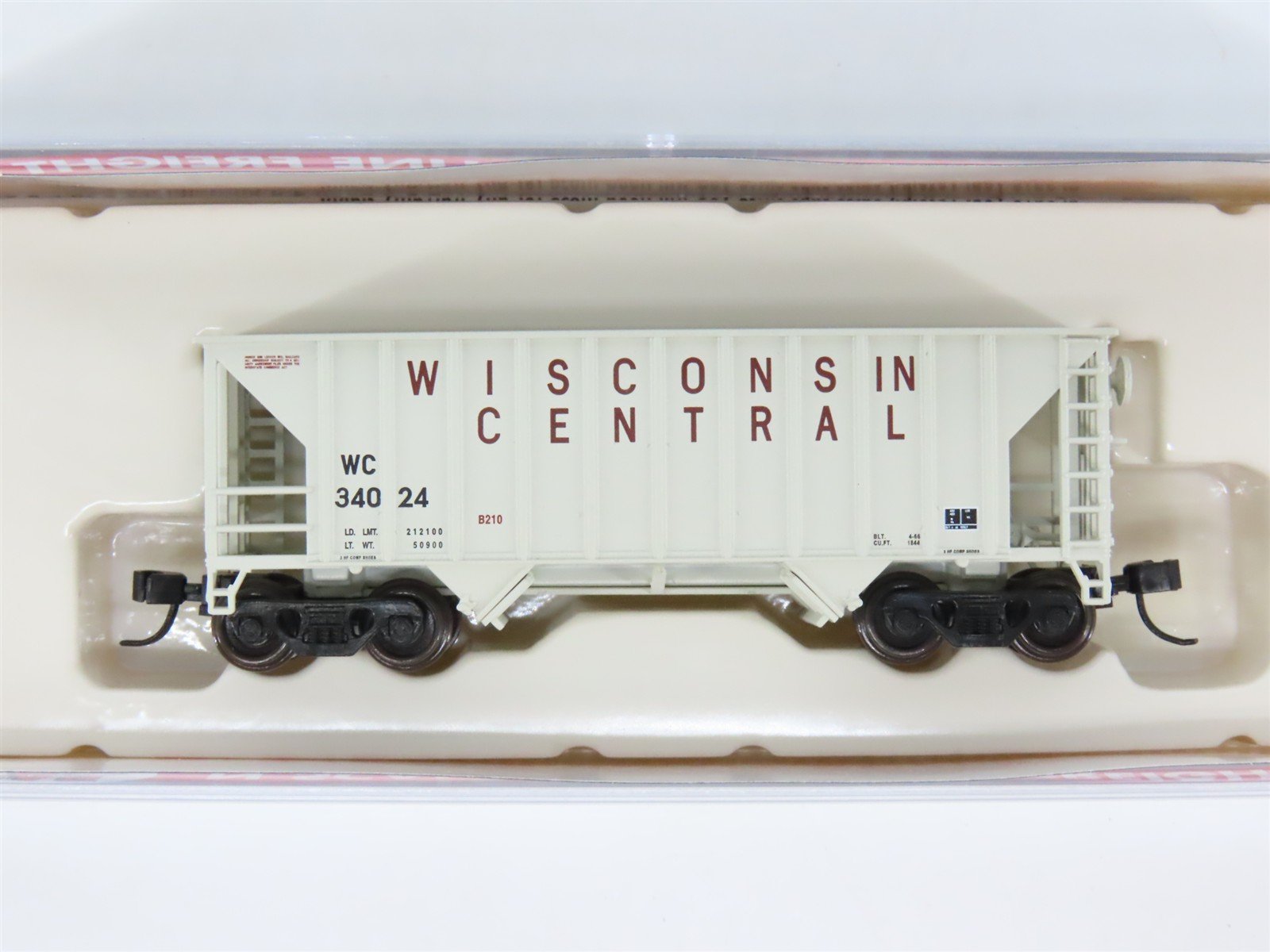 N Scale Atlas Master Line 50004607 WC Wisconsin Central 2-Bay Open Hopper #34024