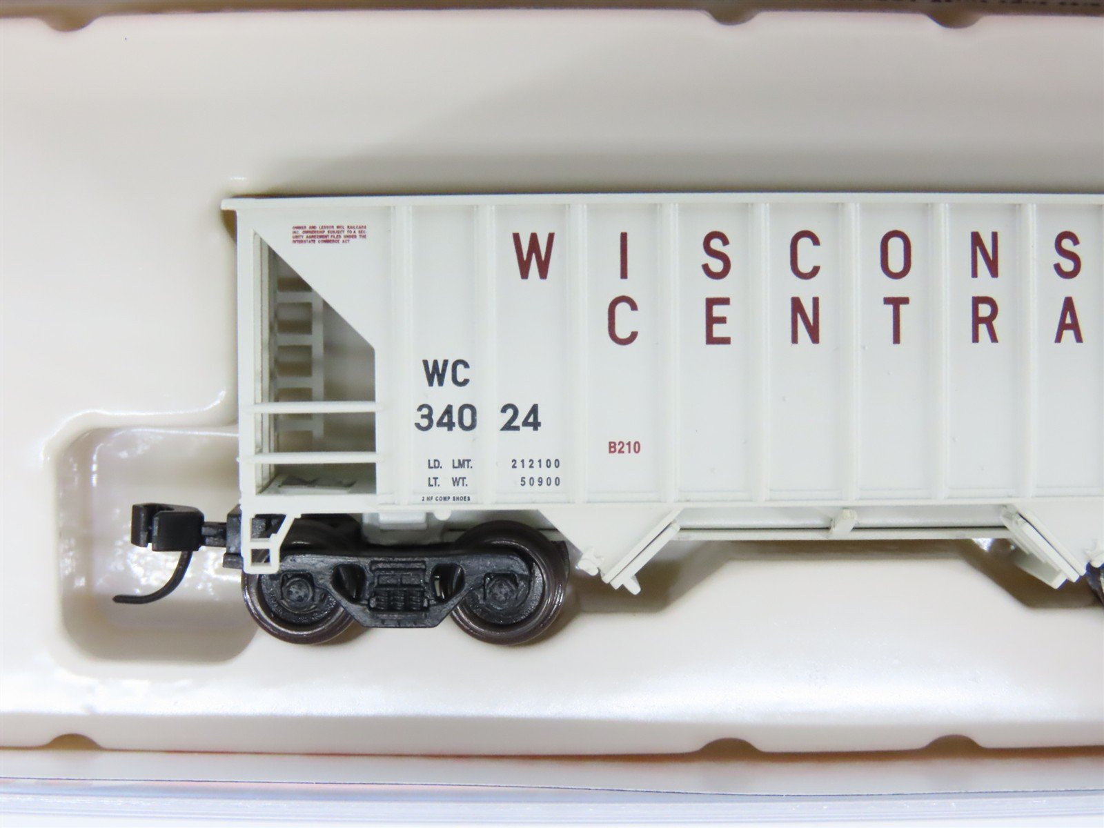 N Scale Atlas Master Line 50004607 WC Wisconsin Central 2-Bay Open Hopper #34024