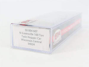 N Scale Atlas Master Line 50004607 WC Wisconsin Central 2-Bay Open Hopper #34024