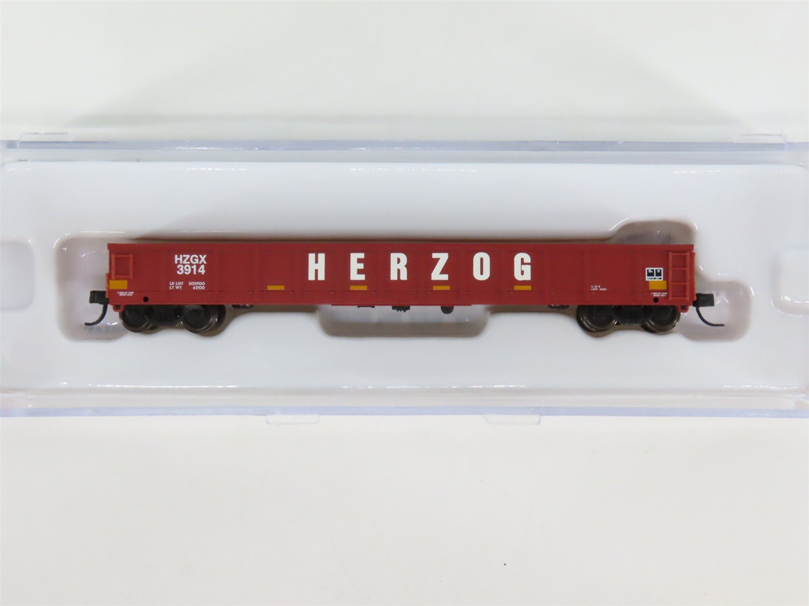 N Scale Atlas 50004693 HZGX Herzog Evans 52' Gondola #3914
