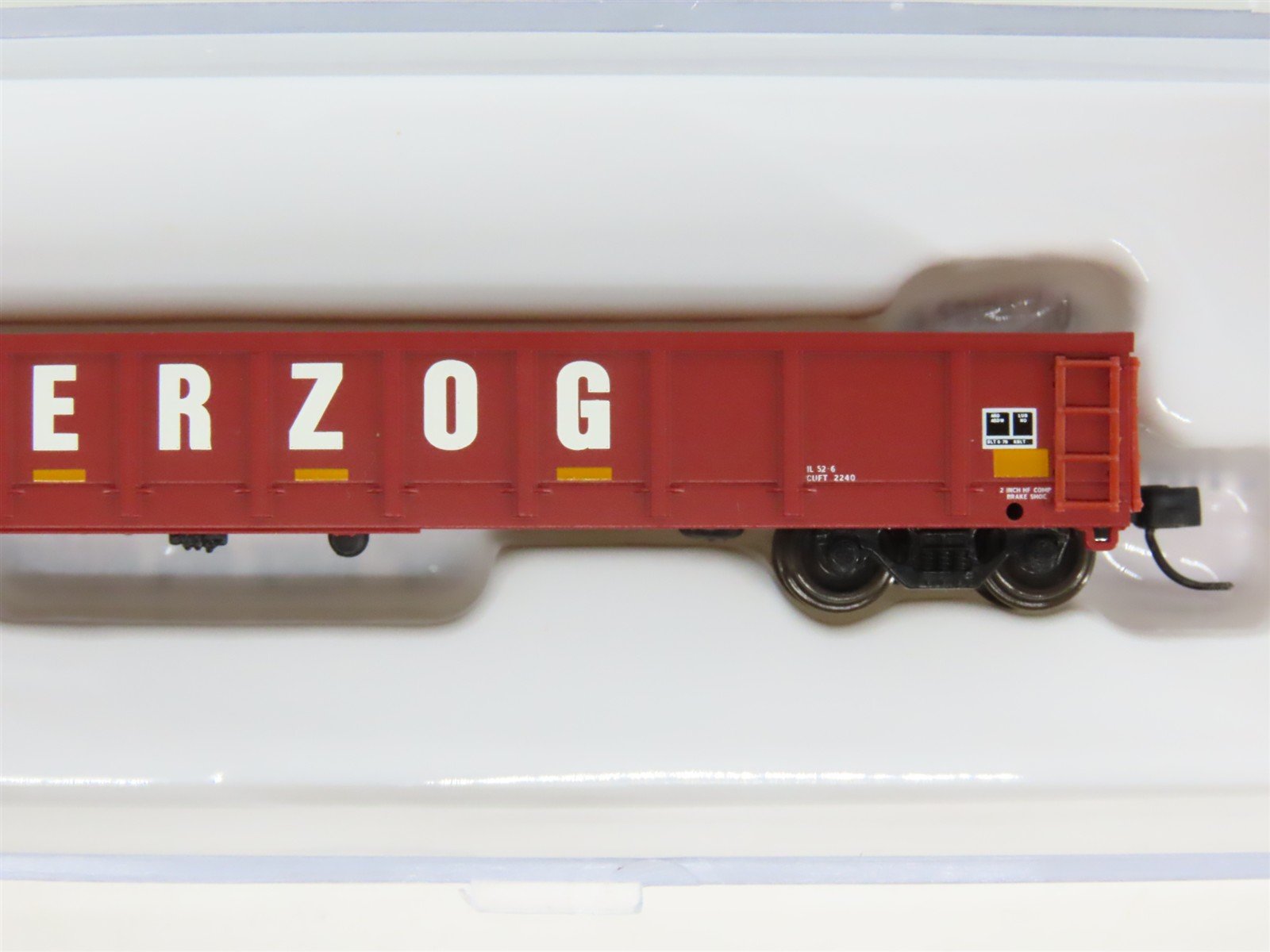 N Scale Atlas 50004693 HZGX Herzog Evans 52' Gondola #3914