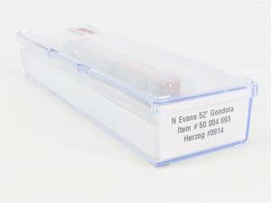 N Scale Atlas 50004693 HZGX Herzog Evans 52' Gondola #3914