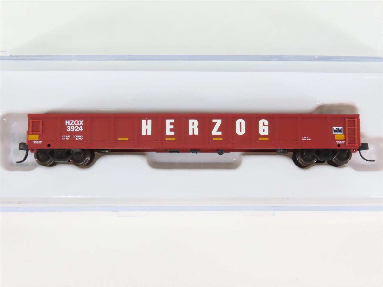N Scale Atlas 50004695 HZGX Herzog Evans 52' Gondola #3924