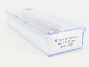 N Scale Atlas 50004694 HGZX Herzog Evans 52' Gondola #3920