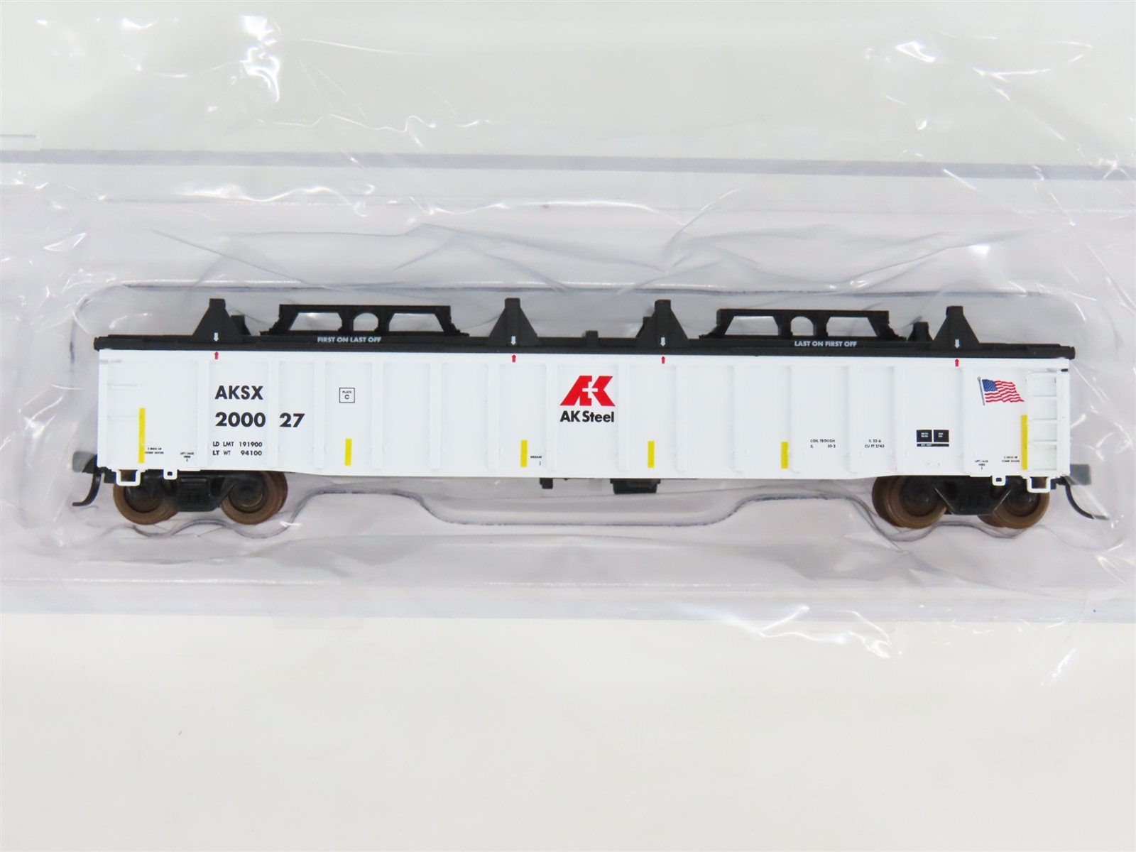 N Scale Atlas 50002197 AKSX AK Steel Thrall 2743 Covered Gondola #200027