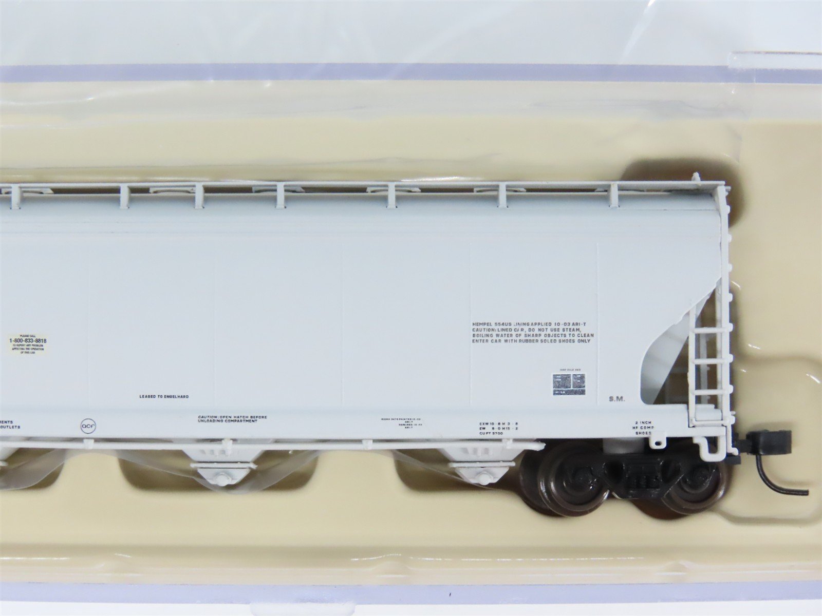N Scale Atlas 50000201 ACFX ACF 5701 Plastics 4-Bay Covered Hopper #99675
