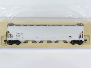 N Atlas 50000209 PLWX GE Railcar ACF 5701 Plastics 4-Bay Covered Hopper #57086