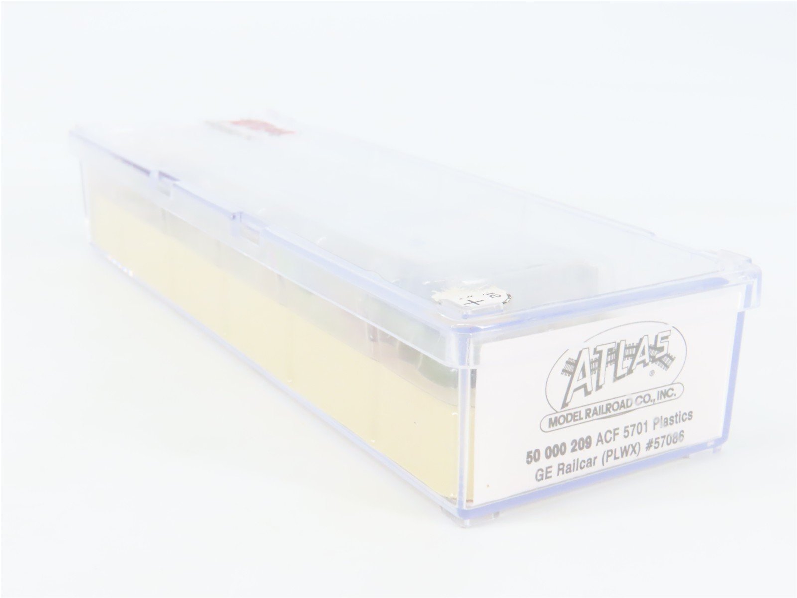 N Atlas 50000209 PLWX GE Railcar ACF 5701 Plastics 4-Bay Covered Hopper #57086