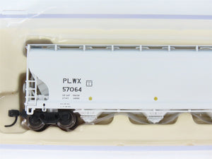 N Atlas 50000208 PLWX GE Railcar ACF 5701 Plastics 4-Bay Covered Hopper #57064