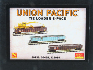 N Scale Micro-Trains MTL 99301890 UP Union Pacific Tie Loader 3-Car Runner Pack
