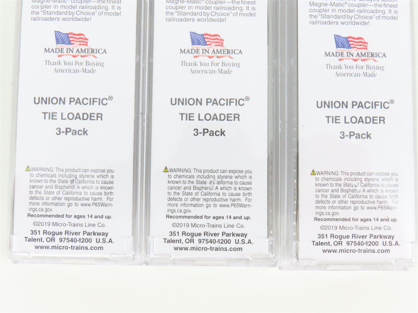N Scale Micro-Trains MTL 99301890 UP Union Pacific Tie Loader 3-Car Runner Pack