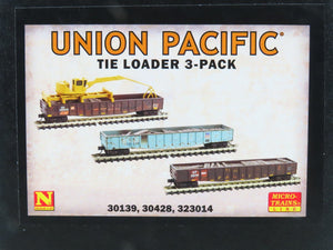 N Scale Micro-Trains MTL 99301890 UP Union Pacific Tie Loader 3-Car Runner Pack