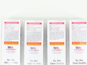 N Scale Micro-Trains MTL 99305530 Ex-Per Diem Graffiti Boxcar 4-Car Runner Pack