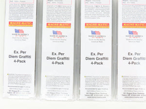 N Scale Micro-Trains MTL 99305530 Ex-Per Diem Graffiti Boxcar 4-Car Runner Pack