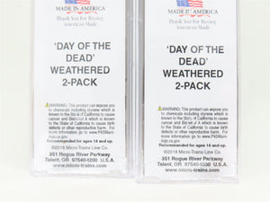 N Micro-Trains MTL 99305470 Day of the Dead Graffiti Boxcar 2-Car Runner Pack