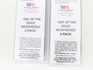 N Micro-Trains MTL 99305470 Day of the Dead Graffiti Boxcar 2-Car Runner Pack